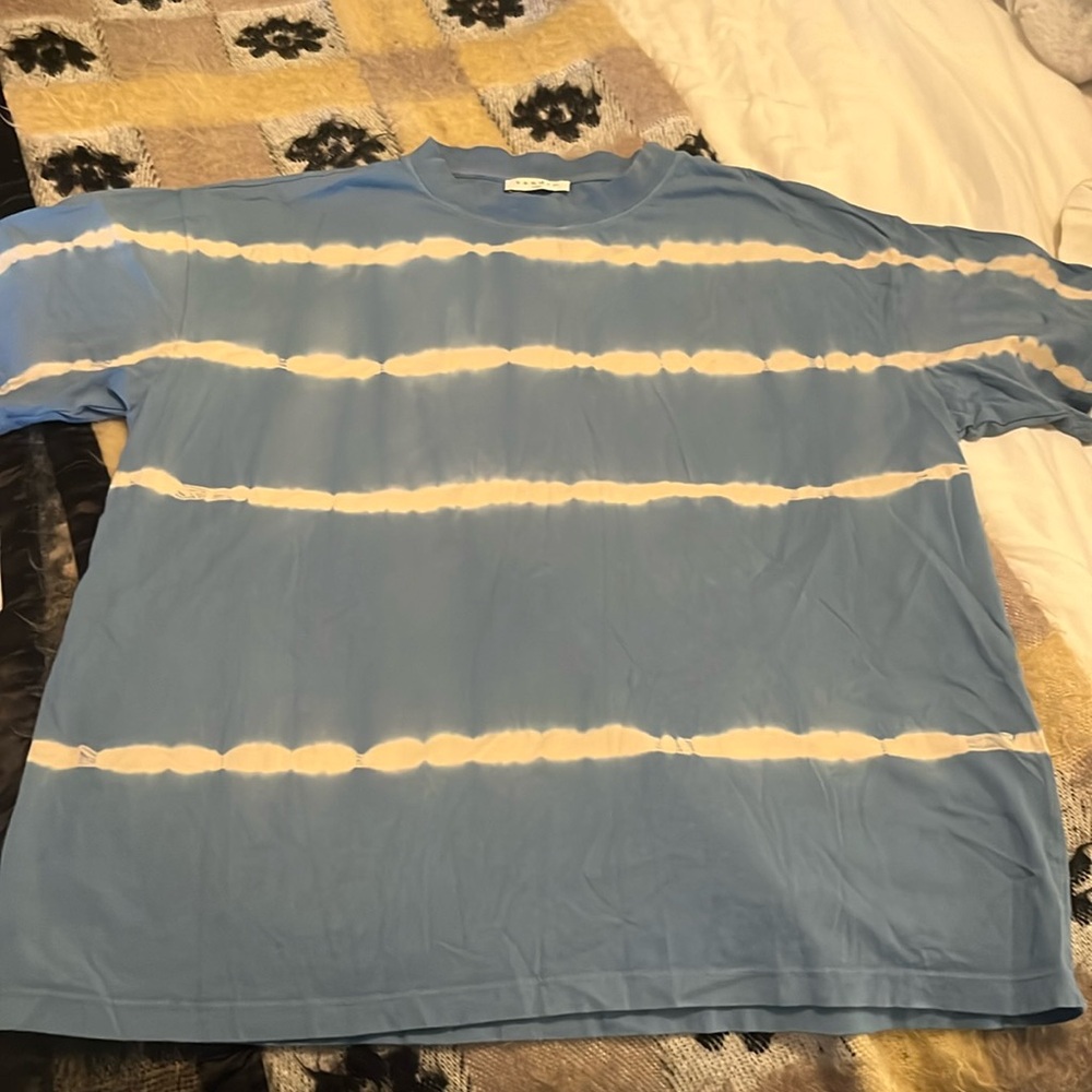 Men’s Sandro tie dye shirt in blue.